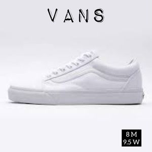 Vans Old Skol White Canvas Low Sneakers 8M 9.5W